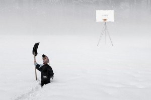 This is how we are playing basketball in Slovenia right now... :D (Foto: Matej Peljhan)